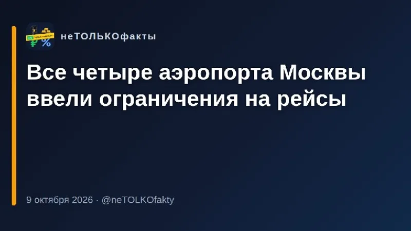 Все четыре аэропорта Москвы ввели ограничения на рейсы