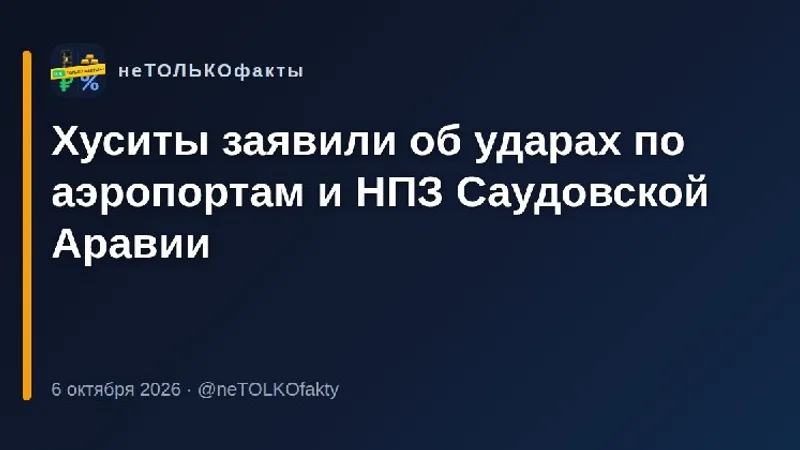 Хуситы заявили об ударах по аэропортам и НПЗ Саудовской Аравии