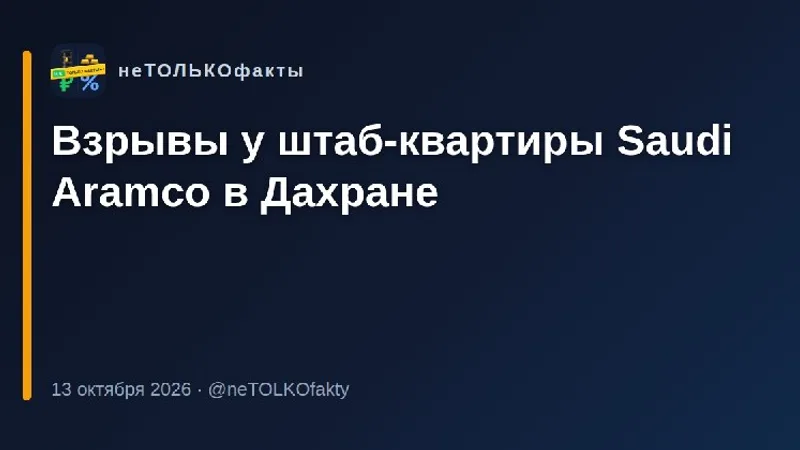 Взрывы у штаб-квартиры Saudi Aramco в Дахране